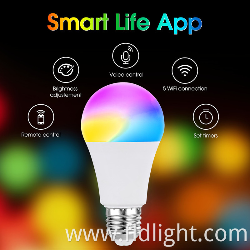 wifi light bulb multicolor Voice Control color bulbs